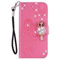 iPhone 14 Ugle Rhinsten Pung - Hot Pink