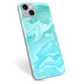 iPhone 14 Plus TPU Cover - Blå Marmor