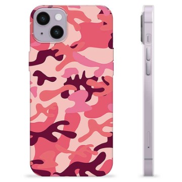 iPhone 14 Plus TPU Cover - Pink Camouflage