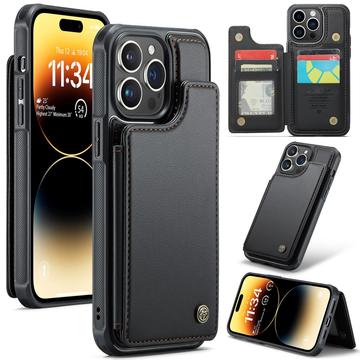 iPhone 14 Pro Max Caseme C22-etui RFID-kortpung - Sort