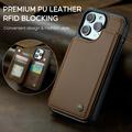 iPhone 14 Pro Max Caseme C22-etui RFID-kortpung - Brun