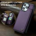 iPhone 14 Pro Max Caseme C22-etui RFID-kortpung - Lilla