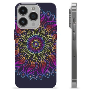 iPhone 14 Pro TPU Cover - Farverig Mandala
