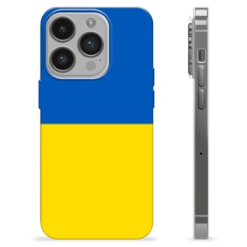 iPhone 14 Pro TPU Cover Ukrainsk Flag - Gul og lyseblå