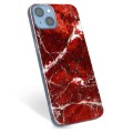 iPhone 14 TPU Cover - Rød Marmor