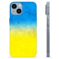 iPhone 14 TPU Cover Ukrainsk Flag - Tofarvet