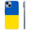 iPhone 14 TPU Cover Ukrainsk Flag - Gul og lyseblå