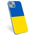 iPhone 14 TPU Cover Ukrainsk Flag - Gul og lyseblå