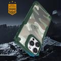 iPhone 15 Anti-Shock Hybrid Cover - Camouflage - Sort