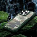 iPhone 15 Anti-Shock Hybrid Cover - Camouflage - Lilla