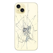 iPhone 15 Bagcover Reparation - kun glasset - Gul