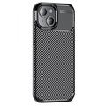 iPhone 15 Beetle Karbonfiber TPU Cover - Sort