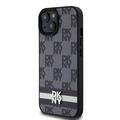 iPhone 15 DKNY Checkered Pattern and Stripe Cover