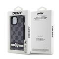 iPhone 15 DKNY Checkered Pattern and Stripe Cover