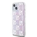 iPhone 15 DKNY Liquid Glitter Ternet Mønster Cover