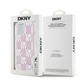 iPhone 15 DKNY Liquid Glitter Ternet Mønster Cover