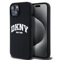iPhone 15 DKNY Liquid Silicone Arch Logo Cover - MagSafe-kompatibel - Sort