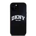 iPhone 15 DKNY Liquid Silicone Arch Logo Cover - MagSafe-kompatibel - Sort