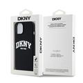 iPhone 15 DKNY Liquid Silicone Arch Logo Cover - MagSafe-kompatibel - Sort