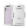 iPhone 15 DKNY Flydende Silikone Metal Logo Cover - Magsafe-kompatibel