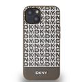 iPhone 15 DKNY Repeat Pattern Bottom Stripe Cover - MagSafe-kompatibel