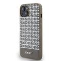 iPhone 15 DKNY Repeat Pattern Bottom Stripe Cover - MagSafe-kompatibel