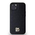 iPhone 15 DKNY Repeat Pattern Stack Logo Cover - MagSafe-kompatibel - Sort