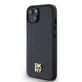 iPhone 15 DKNY Repeat Pattern Stack Logo Cover - MagSafe-kompatibel - Sort