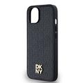 iPhone 15 DKNY Repeat Pattern Stack Logo Cover - MagSafe-kompatibel - Sort