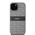 iPhone 15 DKNY Repeat Pattern Tonal Stripe Cover