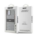 iPhone 15 DKNY Repeat Pattern Tonal Stripe Cover