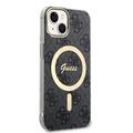 iPhone 15 Guess IML 4G Cover - MagSafe-kompatibel - sort