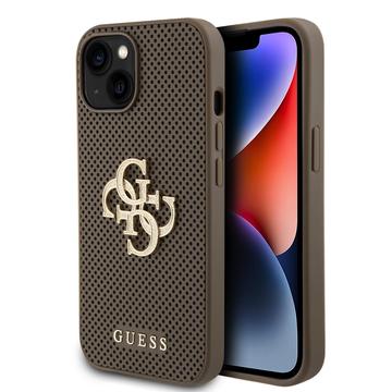 iPhone 15 Guess Perforeret 4G Glitter Logo Cover