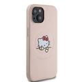 iPhone 15 Hello Kitty Kitty Asleep MagSafe Cover - Lyserød