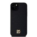 iPhone 15 Plus DKNY Repeat Pattern Stack Logo Cover - MagSafe-kompatibel - Sort