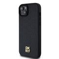 iPhone 15 Plus DKNY Repeat Pattern Stack Logo Cover - MagSafe-kompatibel - Sort