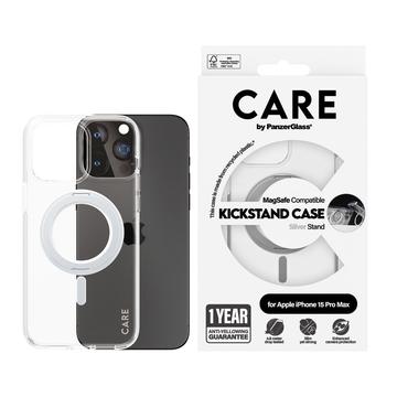 iPhone 15 Plus PanzerGlass Care Kickstand Cover - MagSafe-kompatibel - Sølv