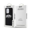 iPhone 15 Pro DKNY Liquid Silicone Arch Logo Cover - MagSafe-kompatibel - Sort