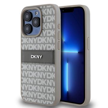 iPhone 15 Pro DKNY Repeat Pattern Tonal Stripe Cover