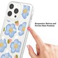 iPhone 15 Pro Fashion TPU Cover - blomster/jordbær