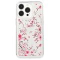 iPhone 15 Pro Fashion TPU Cover - lyserøde blomster