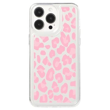 iPhone 15 Pro Fashion TPU Cover - Pink Leopard