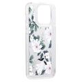 iPhone 15 Pro Fashion TPU Cover - hvide blomster