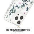 iPhone 15 Pro Fashion TPU Cover - hvide blomster