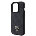 iPhone 15 Pro Guess 4G Strass Triangle Metal Logo Cover med Crossbody Rem