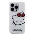 iPhone 15 Pro Hello Kitty IML Kitty Hoved Cover - Hvid