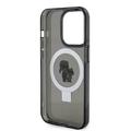 iPhone 15 Pro Karl Lagerfeld Ringstand Karl & Choupette Mag Case - Sort