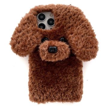 iPhone 15 Pro Max bedårende bamse-hundeformet plysetui