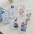 iPhone 15 Pro Max Sommerfugl TPU Cover med ringholder - farverig