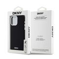 iPhone 15 Pro Max DKNY Liquid Silicone Metal Logo Cover - Magsafe-kompatibel - Sort